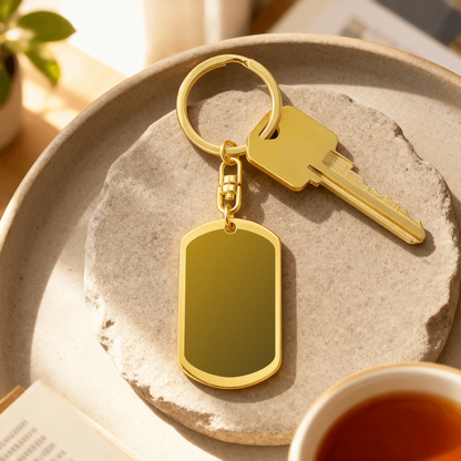 Engraved Dog Tag Necklace for Dad — Personalized Father's Day Gift