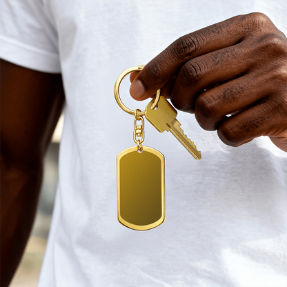 Engraved Dog Tag Necklace for Dad — Personalized Father's Day Gift