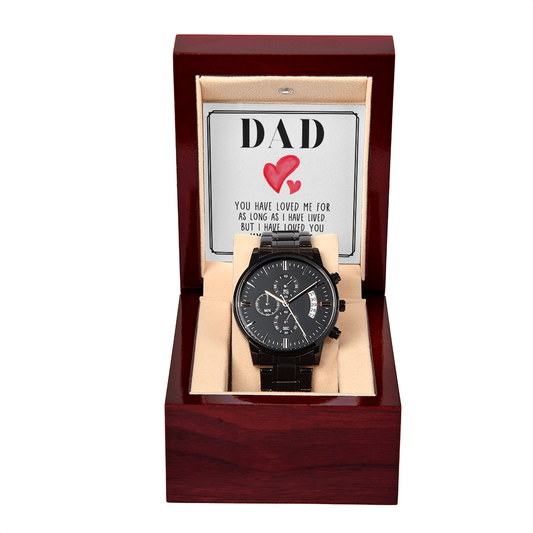 Black Chronograph Watch for Dad — Father's Day Gift 2026