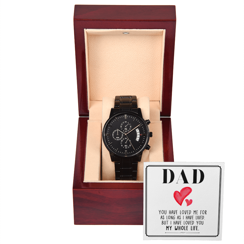 Black Chronograph Watch for Dad — Father's Day Gift 2026