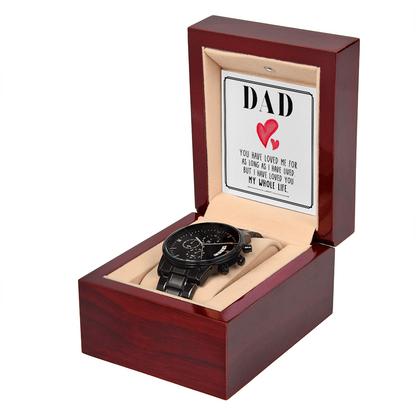 Black Chronograph Watch for Dad — Father's Day Gift 2026