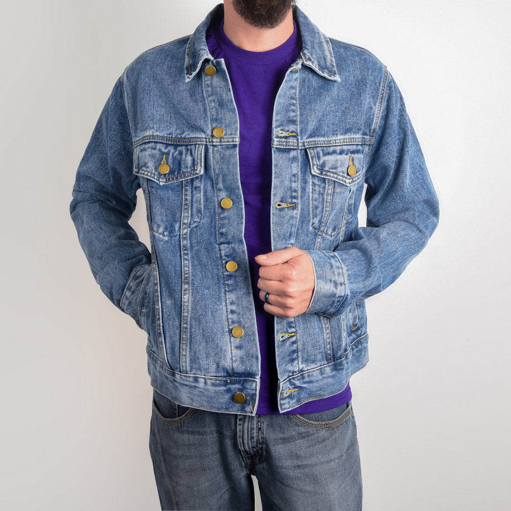 Our custom-designed Men's DTG Denim Jacket is the perfect way to elevate your classic look without compromising on comfort.
