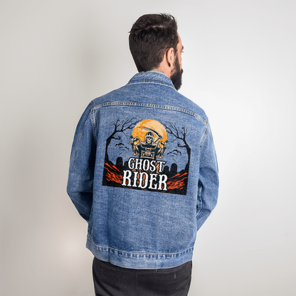 Our custom-designed Men's DTG Denim Jacket is the perfect way to elevate your classic look without compromising on comfort.