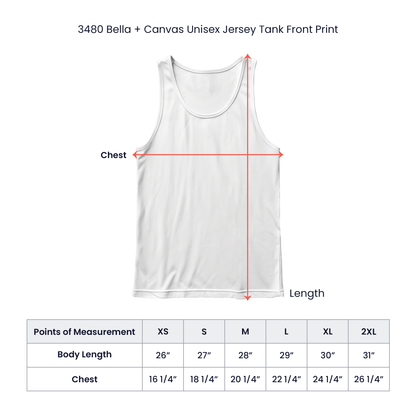 Looking for a tank top that's as stylish as it is comfortable? Discover the Bella + Canvas 3480 Unisex Jersey Tank, the ultimate