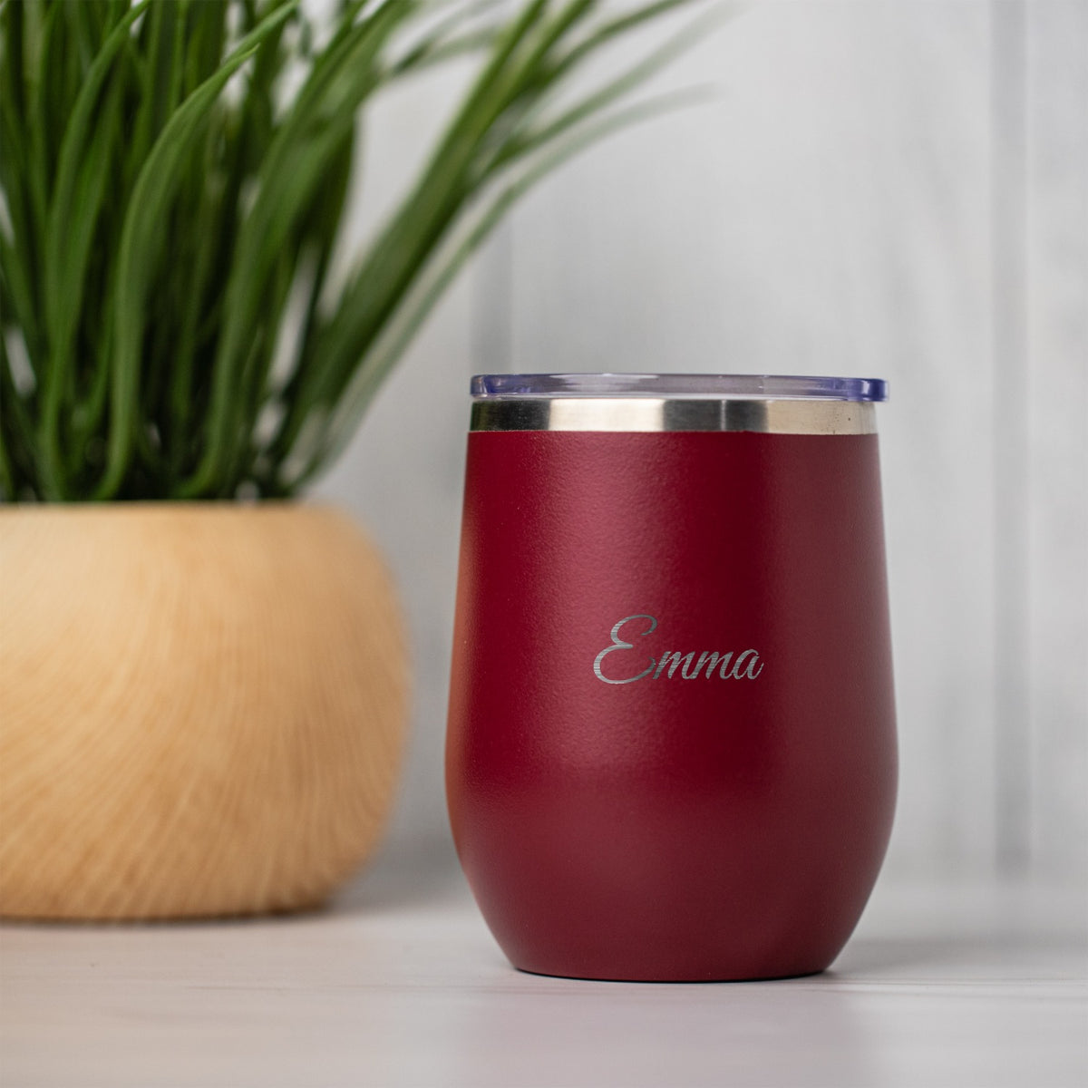 Personalized Wine Tumbler with Name, Custom Etched 12oz Stainless Wine Tumbler, Bridesmaid Gift, Gift for Her, Best Friend, Christmas