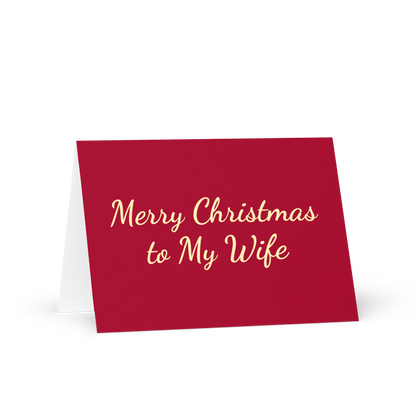 Merry Christmas to My Wife 5x7 card mockup