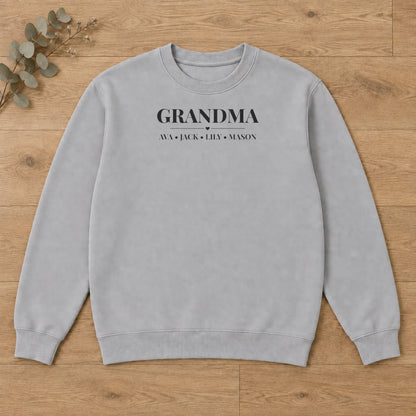 Personalized Grandma sweatshirt with grandkids' names, view 5