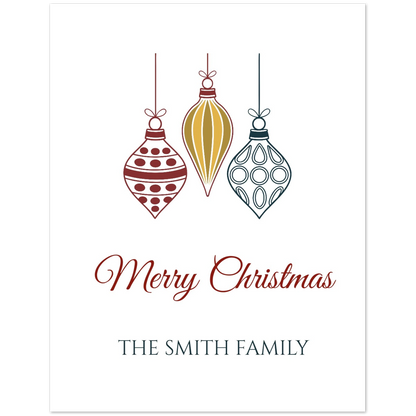 Family name Christmas greeting card shown in a styled holiday setting - view 5