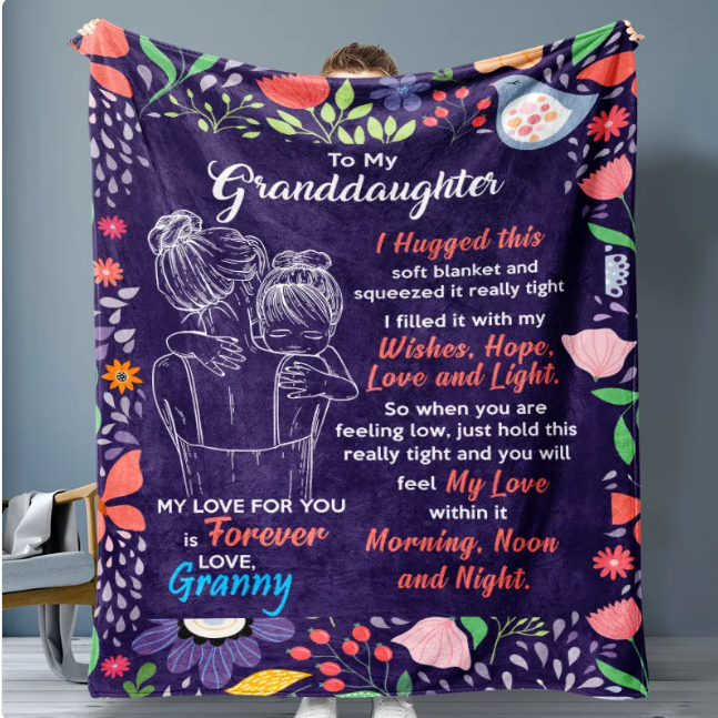 Mom's Flannel Blanket — Soft Cozy Throw Gift for Her
