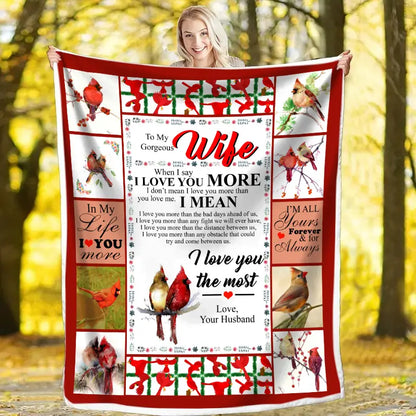 LoveWrap – Flannel Blanket for Wife | Bird Motif Design | Mother's Day Gift of Warmth & Devotion