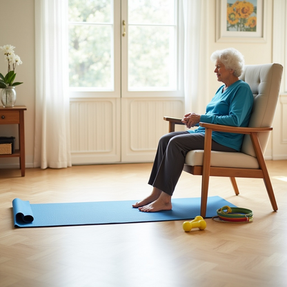 Sunshine Yoga Voyage Extra Thick Yoga Mat Roll 24x50in – 5mm Non-Slip, Non-Toxic Gym Mat for Home Workout – Cut Your Own Length for Senior Fitness & Joint Pain Relief (Black)