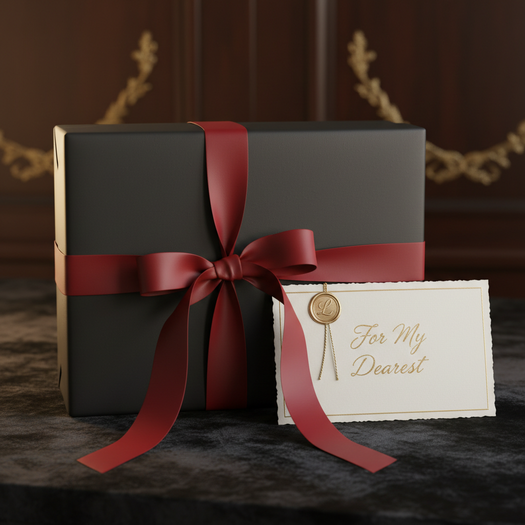 Premium gift wrapping with personalized message card