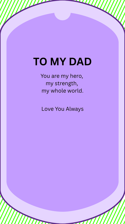 Engraved Dog Tag Necklace for Dad — Personalized Father's Day Gift