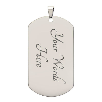 Engraved Dog Tag Necklace for Dad — Father's Day Gift
