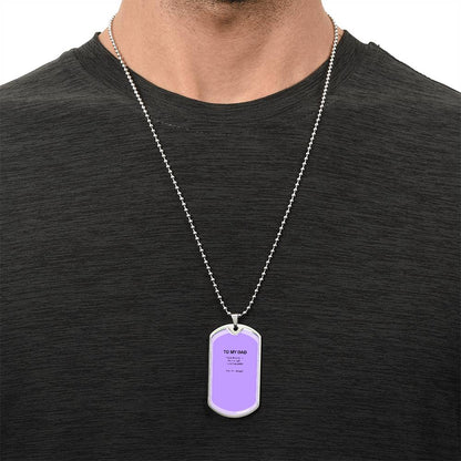 Engraved Dog Tag Necklace for Dad — Father's Day Gift