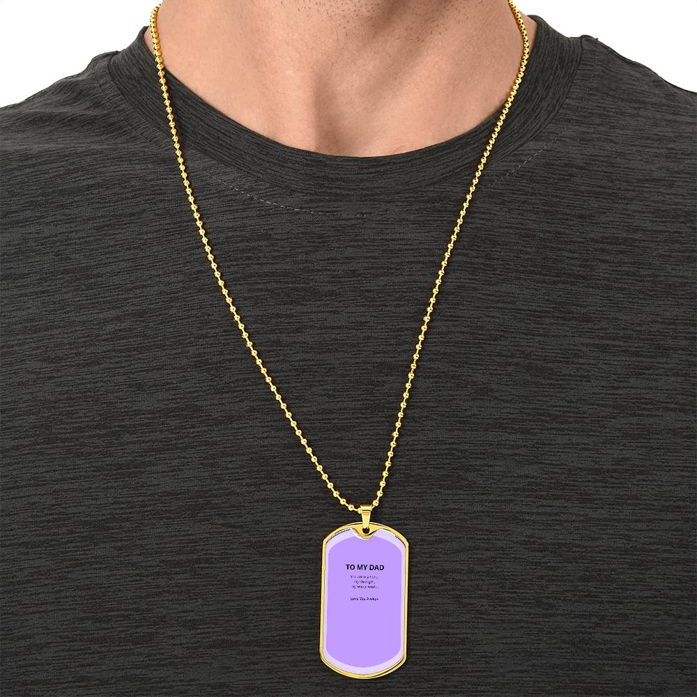Engraved Dog Tag Necklace for Dad — Father's Day Gift