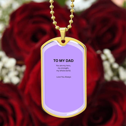 Engraved Dog Tag Necklace for Dad — Father's Day Gift