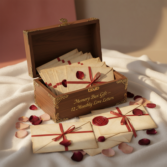 Memory Box Gift — 12 Months of Love Letters Mockup