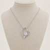 360 view of the Forever Love heart necklace on a display bust