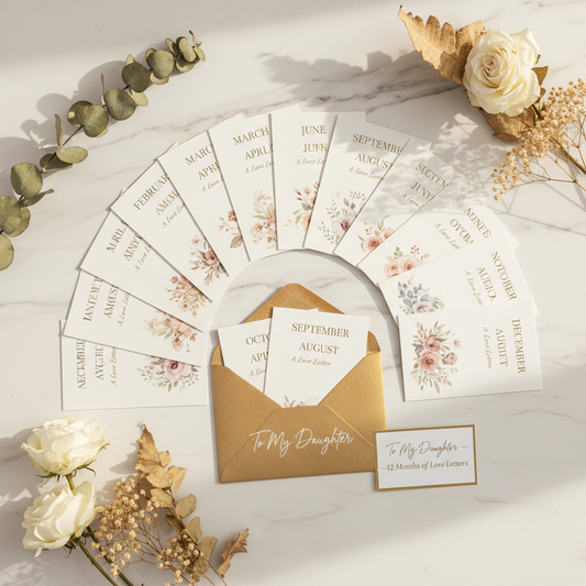 To My Daughter — 12 Months of Love Letters Mockup